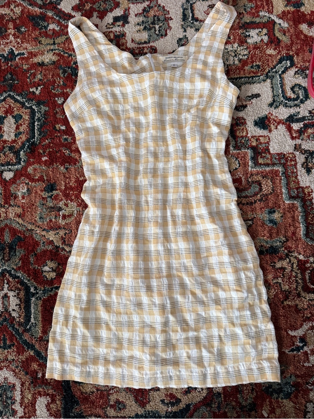 Vintage 90s Guess Plaid Cotton Mini Dress